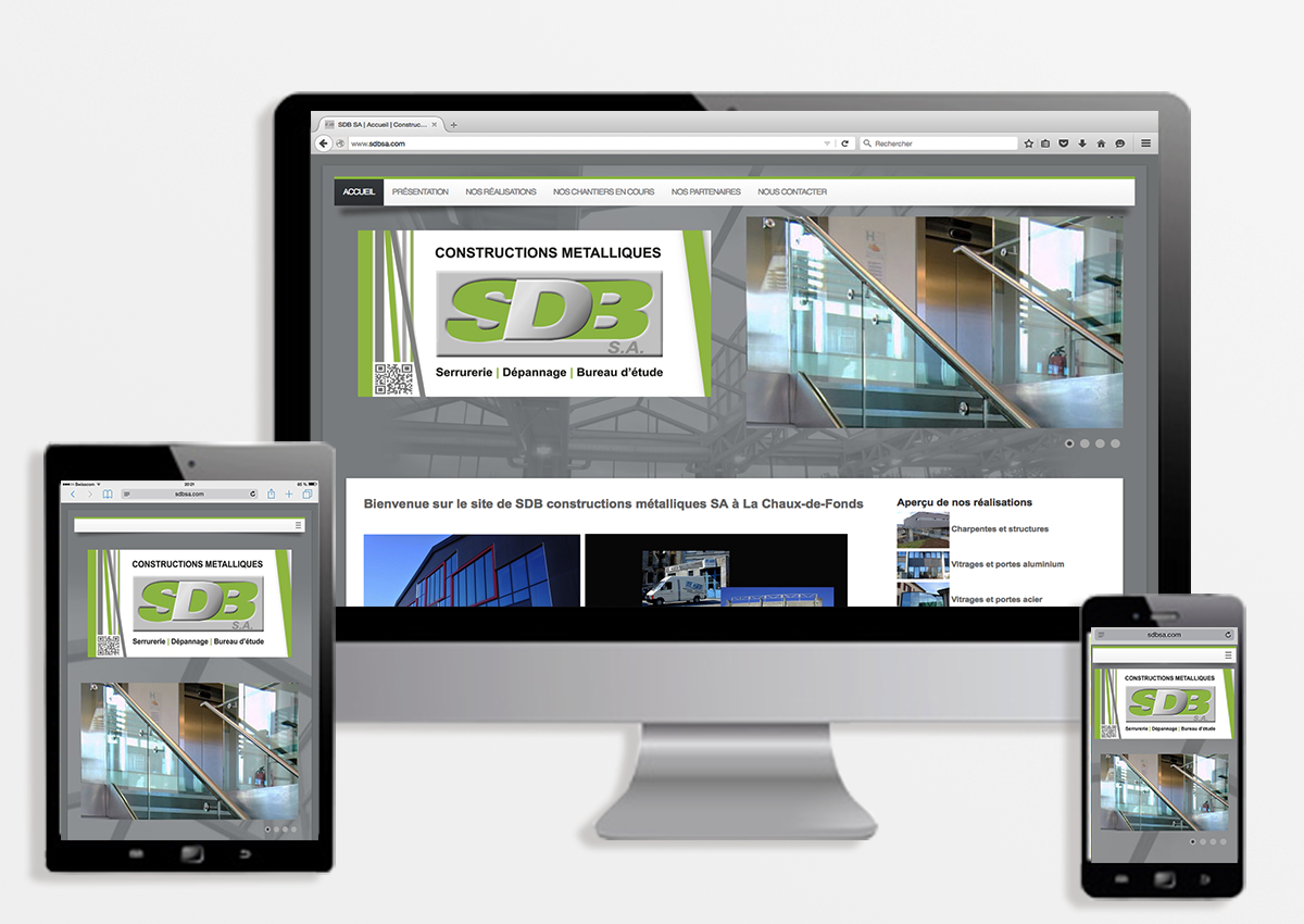 réalisation site web responsive design SDB SA